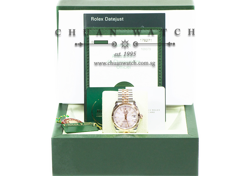Rolex Boys DateJust Two-Tone 31mm 178271 Pink Index - Discontinued - Image 3