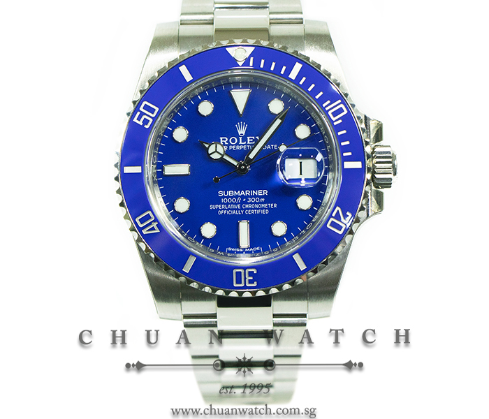 Rolex Submariner Date White Gold 116619LB Smurf - Discontinued