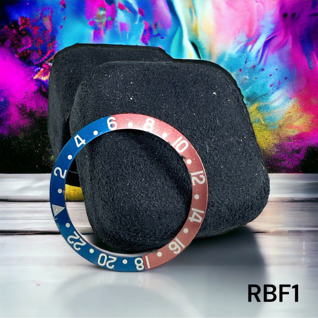 Genuine Rolex Vintage 1675 GMT Master Pepsi Naturally Faded Red Back Super Fat Font Bezel Insert