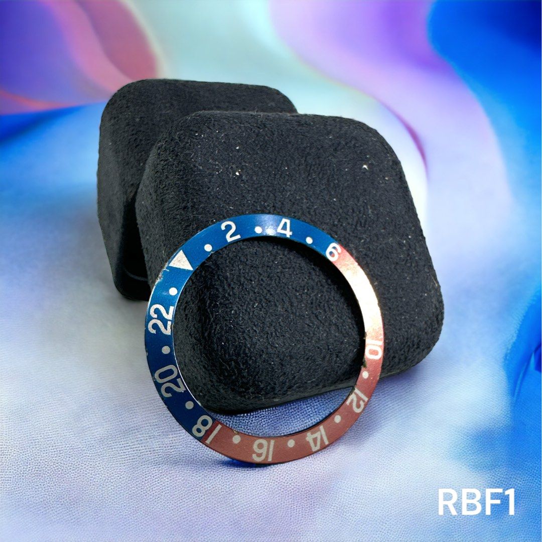 Genuine Rolex Vintage 1675 GMT Master Pepsi Naturally Faded Red Back Super Fat Font Bezel Insert - Image 2
