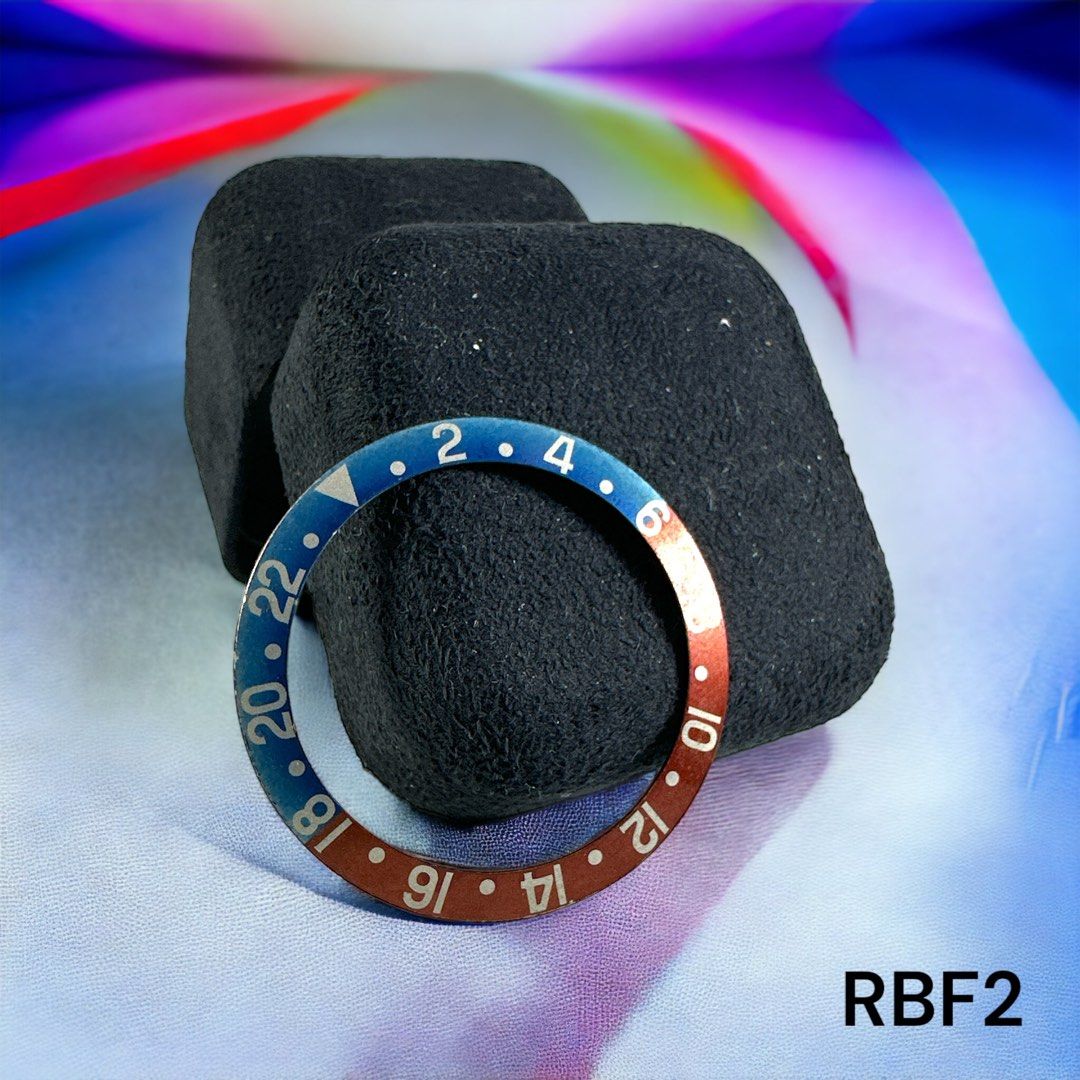 Genuine Rolex Vintage 1675 GMT Master Pepsi Orangey Red Faded Red Back Fat Font Bezel Insert RBF2 - Image 2