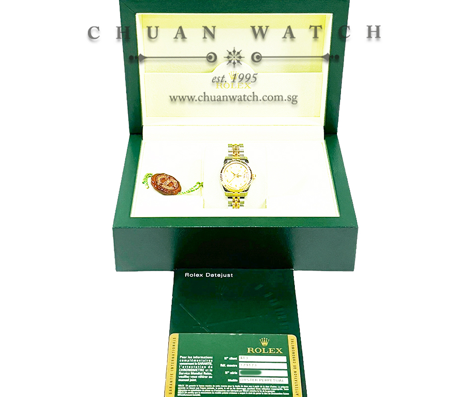 Rolex Ladies' DateJust Two-Tone 26mm 179173 Yellow Gold Crystal Diamonds - Discontinued - Image 4