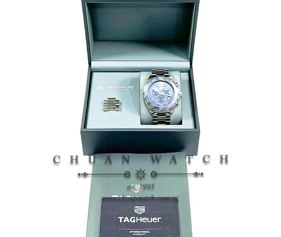 Tag Heuer Formula 1 Chronograph Quartz Steel Blue 43mm CAZ1014 - Image 4