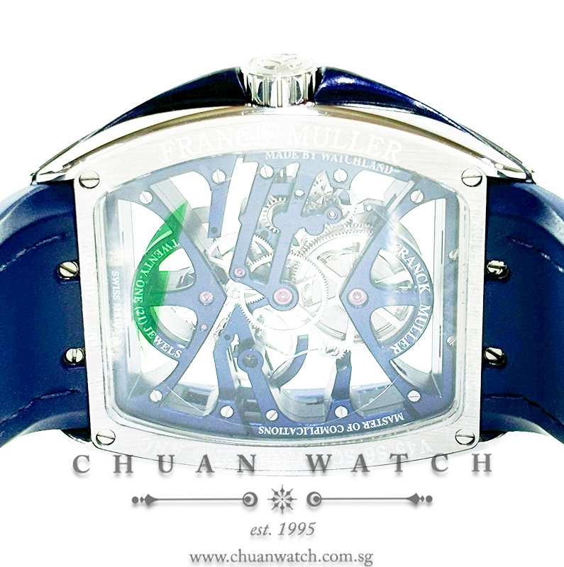 Franck Muller Vanguard Yachting Anchor Skeleton 7-Days Steel Blue V 45 S6 SQT ANC AC BL - Image 2