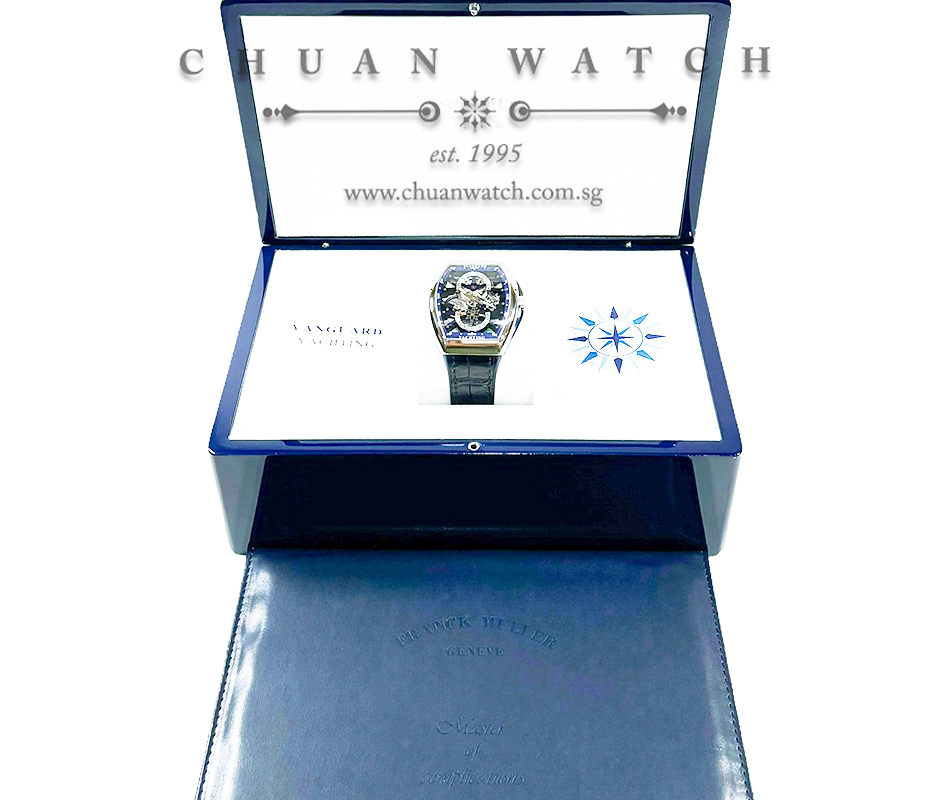 Franck Muller Vanguard Yachting Anchor Skeleton 7-Days Steel Blue V 45 S6 SQT ANC AC BL - Image 4