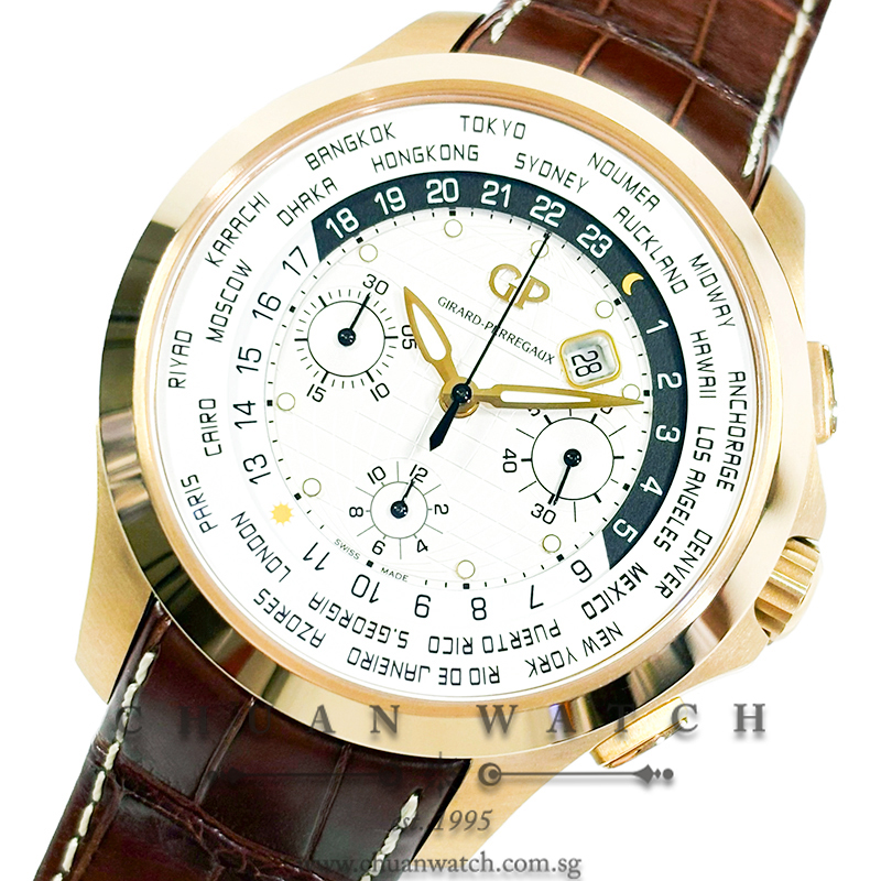 Girard-Perregaux Traveller WW.TC Rose Gold 44mm 49700-52-134-BB6B - Discontinued