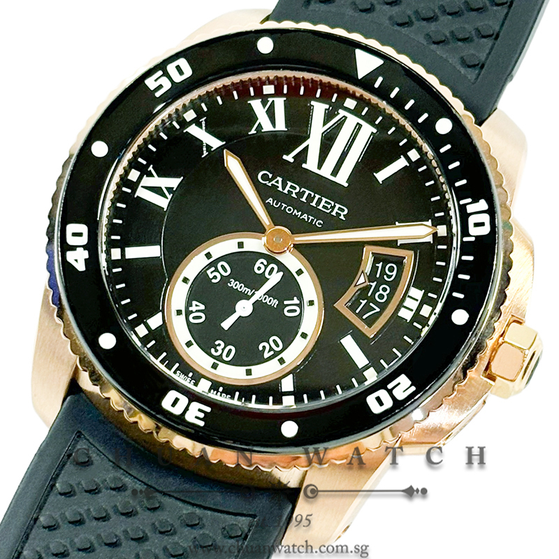 Cartier Calibre de Cartier Diver Rose Gold 42mm W7100052 - Discontinued