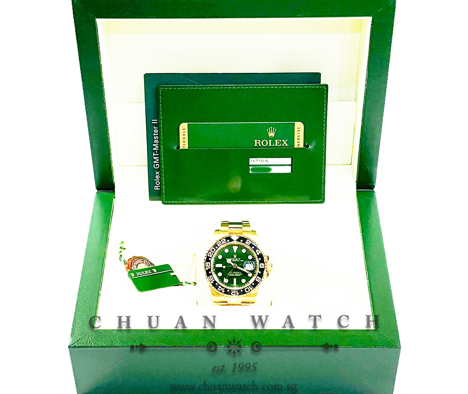 Rolex GMT-Master II Yellow Gold 116718LN 'Jade' Green - Discontinued - Image 4