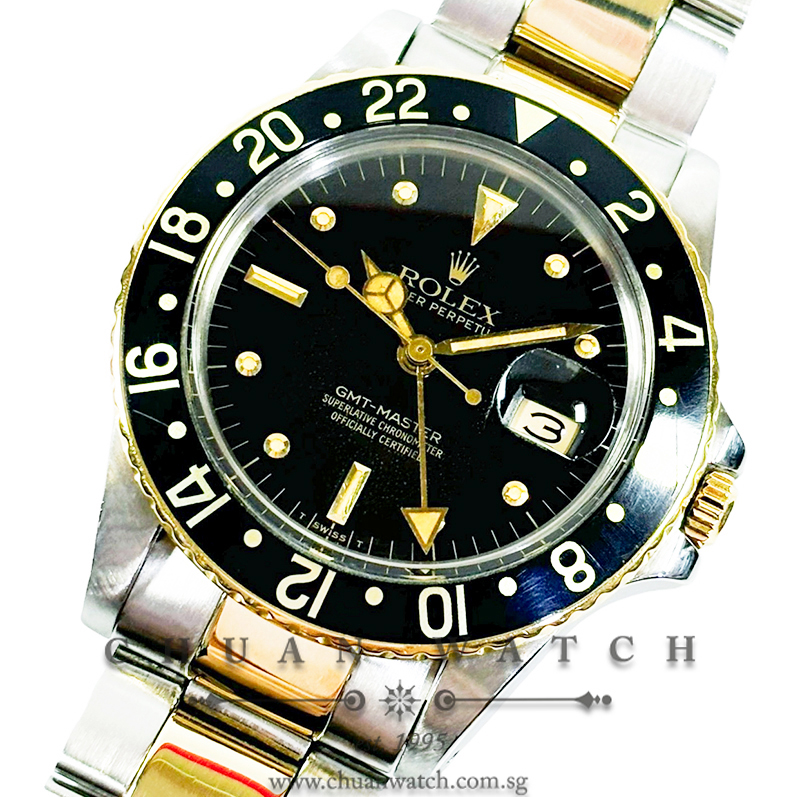 Rolex Vintage GMT-Master Two-Tone 16753 'Nipple' Tritium - Discontinued