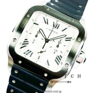 Cartier Santos de Cartier Chronograph Extra-Large Steel-ADLC WSSA0017