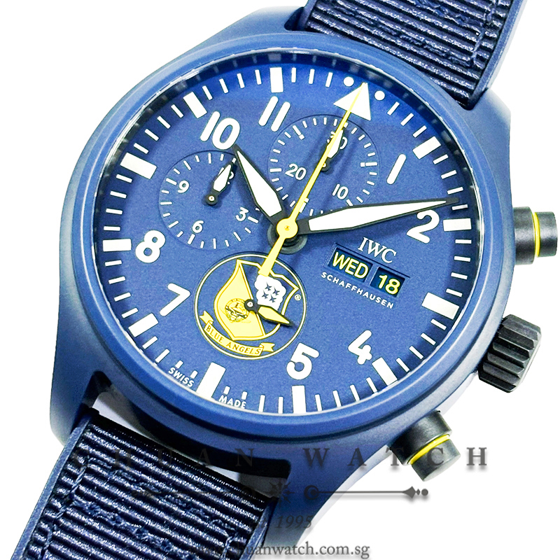 IWC Pilot's Watch Chronograph 'Blue Angels Edition' Blue Ceramic 44.5mm IW389109 - Discontinued