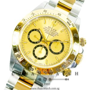 Rolex Cosmograph 'Zenith' Daytona Two-Tone 16523 Champagne Index Tritium - Discontinued