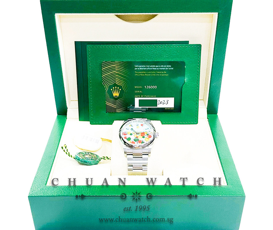 Rolex Oyster Perpetual 36 126000 Turquoise Blue 'Celebration' - Image 4