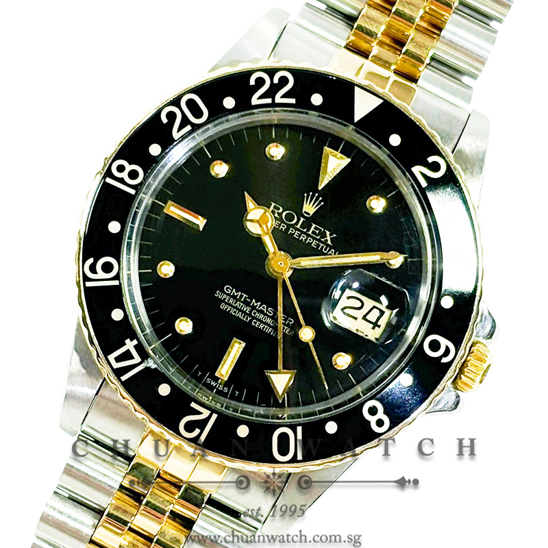 Rolex Vintage GMT-Master Two-Tone 16753 'Nipple' Tritium - Discontinued
