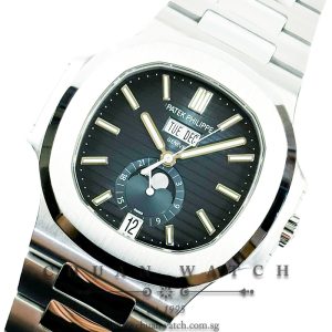 Patek Philippe Nautilus Annual Calendar MoonPhase Steel 40.5mm 5726/1A-014 Blue