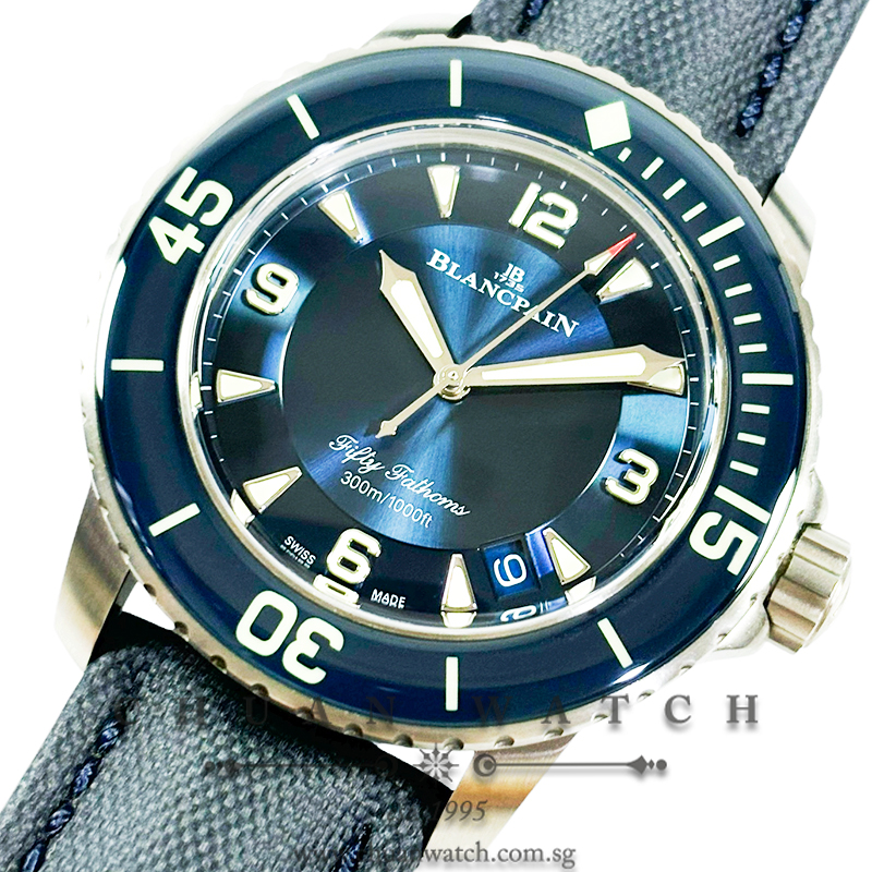 Blancpain Fifty Fathoms Titanium Blue 45mm 5015-12B40-O52A