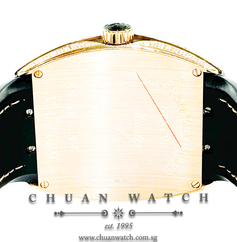 Franck Muller Vanguard Rose Gold Black Custom-Set Paved Diamonds V 45 SC DT 5N NR - Image 2