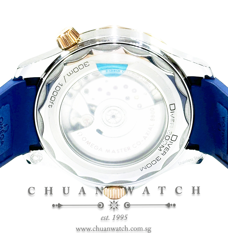Omega Seamaster Diver 300M Co-Axial Master Chronometer Two-Tone 42mm 210.22.42.20.03.002 Blue - Image 2