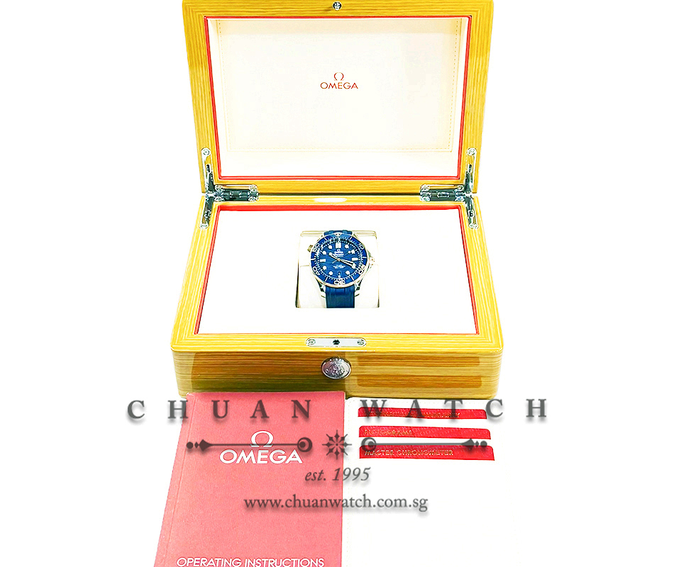 Omega Seamaster Diver 300M Co-Axial Master Chronometer Two-Tone 42mm 210.22.42.20.03.002 Blue - Image 4