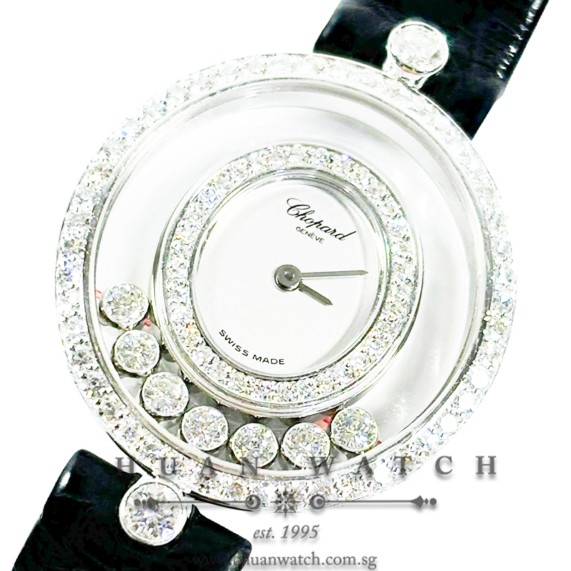 Chopard Happy Diamonds Oval Quartz White Gold 24mm 204292-1001