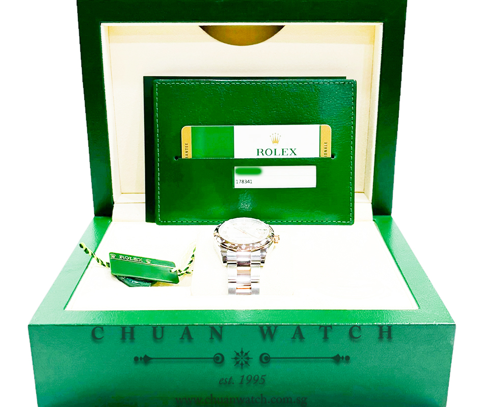 Rolex Boys' DateJust Two-Tone 31mm 178341 White MOP Roman VI 11BR - Discontinued - Image 4