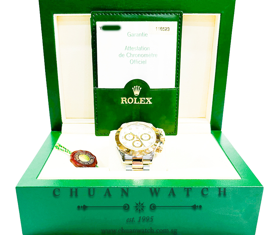 Rolex Cosmograph Daytona Two-Tone 116523 White Diamonds - Discontinued - Image 4