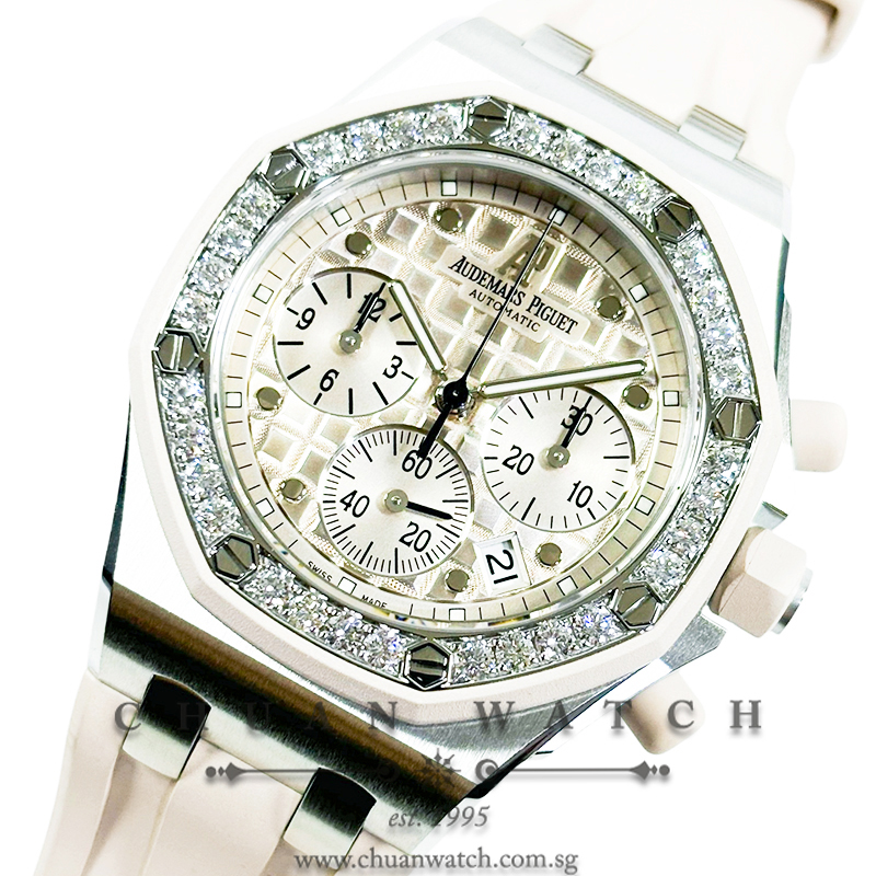 Audemars Piguet Ladies' Royal Oak Offshore Steel 37mm 26048SK Pink - Discontinued