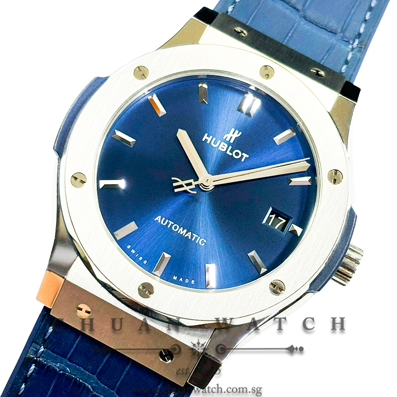 Hublot Classic Fusion Titanium Blue 45mm 511.NX.7170.LR