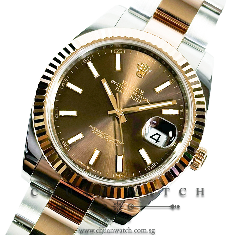 Rolex DateJust 41 Two-Tone 126331 Chocolate Index