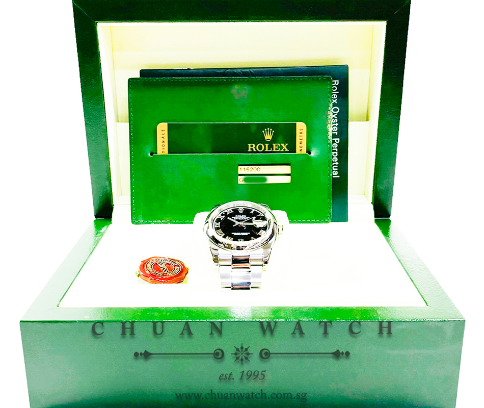 Rolex Gents' DateJust 36mm 116200 Black Roman - Discontinued - Image 4