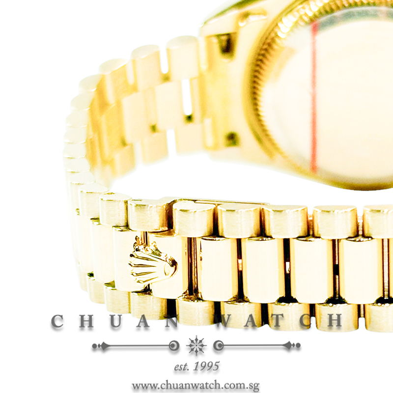 Rolex Ladies' DateJust President Yellow Gold 26mm 69178 Champagne Diamonds Tritium - Discontinued - Image 3