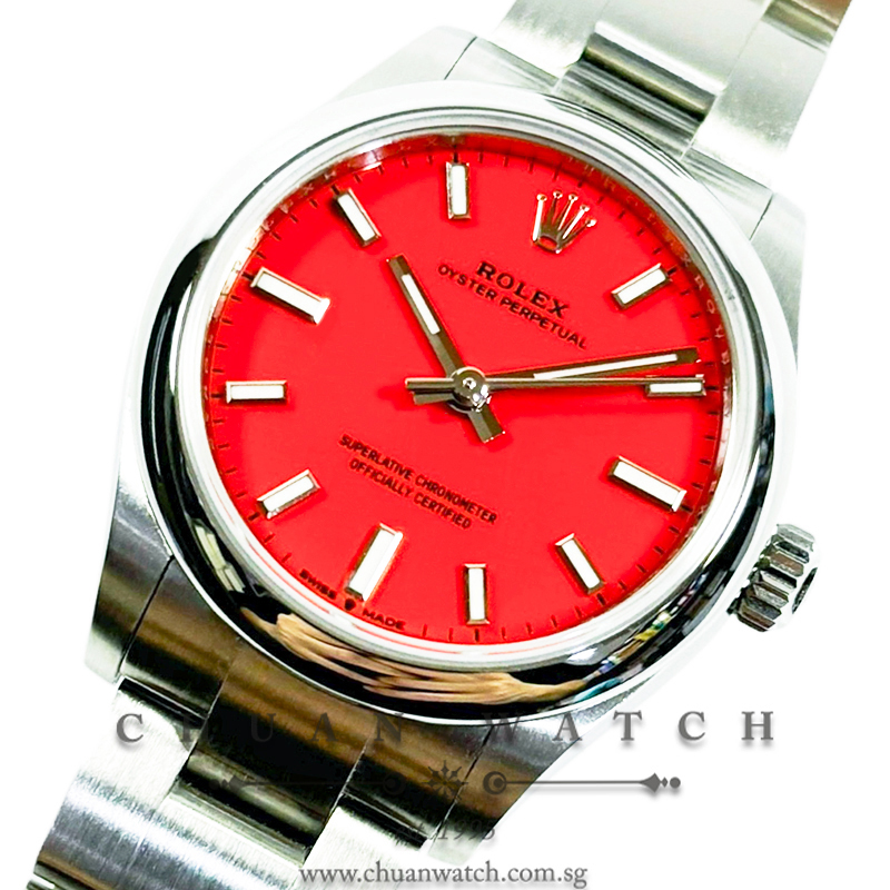 Rolex Oyster Perpetual 31 277200 Coral Red Index - Discontinued