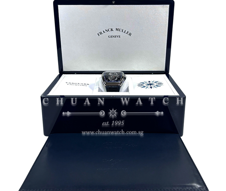 Franck Muller Vanguard Yachting Anchor Skeleton 7-Days Steel Blue V 45 S6 SQT ANC AC BL - Image 2