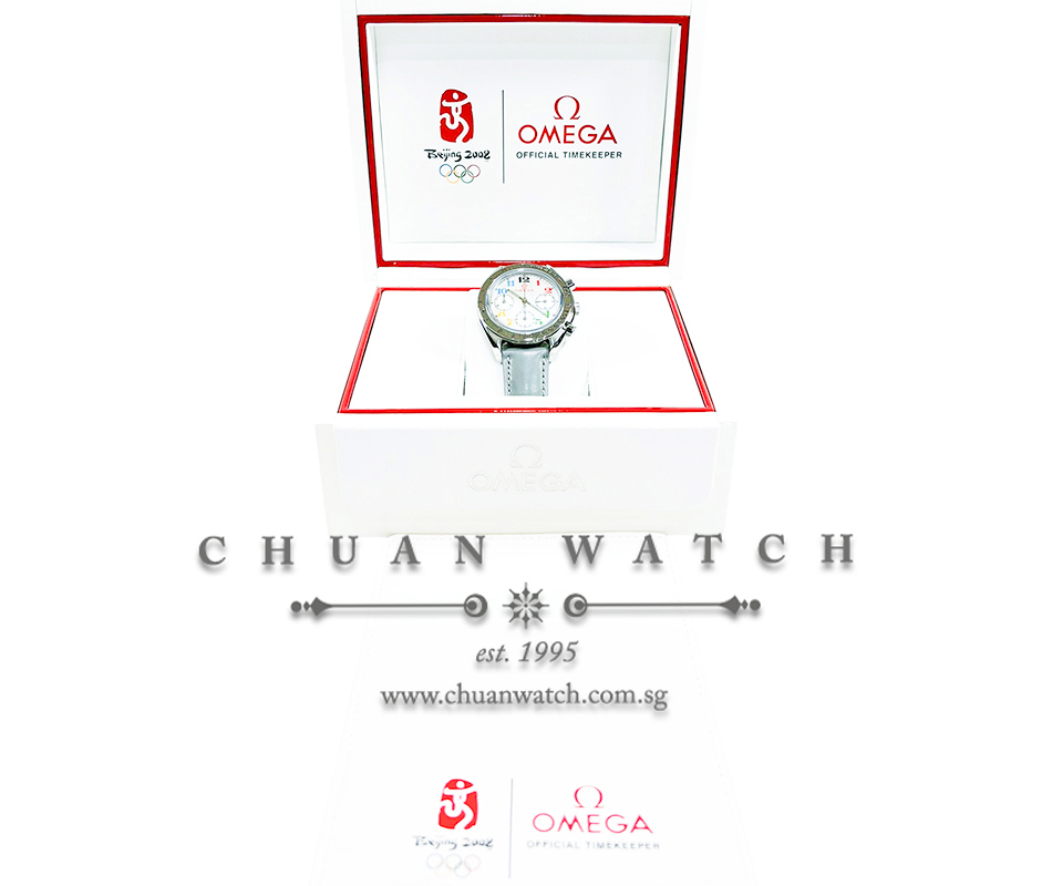 Omega Speedmaster Ladies' 'Olympic Games Collection' Chronograph 35.5mm 3836.70.36 White MOP Arabic - Discontinued - Image 4
