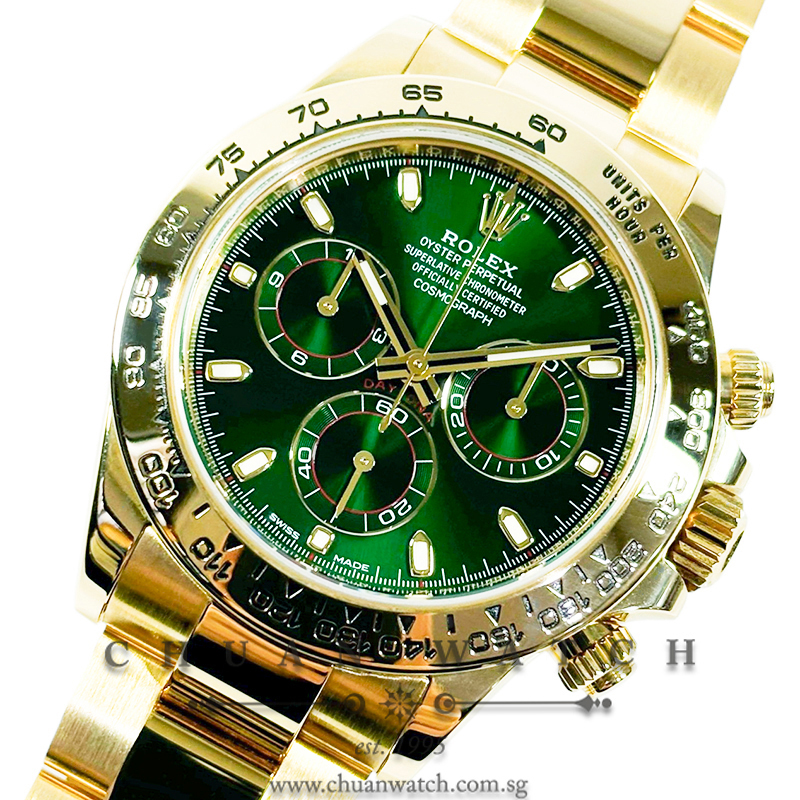 Rolex Cosmograph Daytona Yellow Gold 'John Mayer' 116508 Green Index - Discontinued