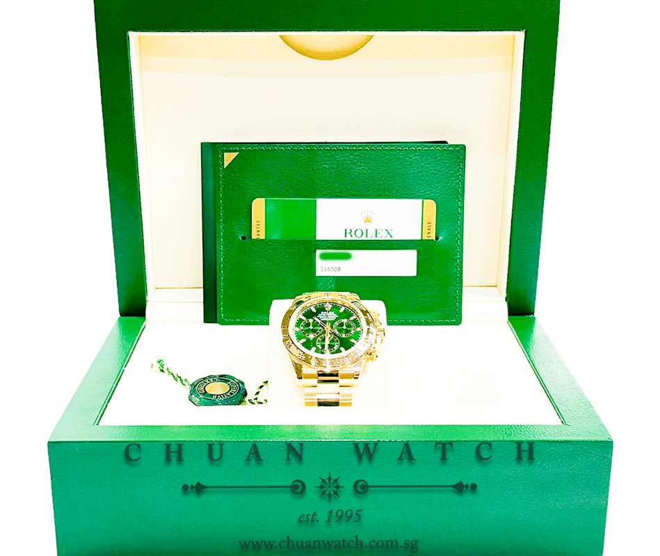 Rolex Cosmograph Daytona Yellow Gold 'John Mayer' 116508 Green Index - Discontinued - Image 4