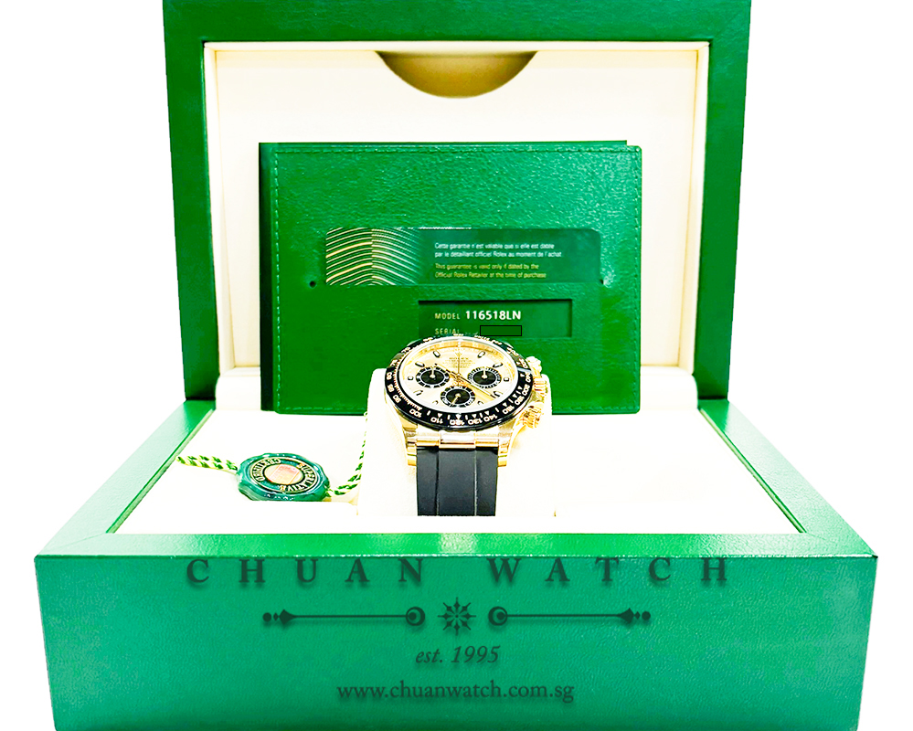 Rolex Cosmograph Daytona Yellow Gold Oysterflex 'YML' 116518LN Golden Black Index - Discontinued - Image 4