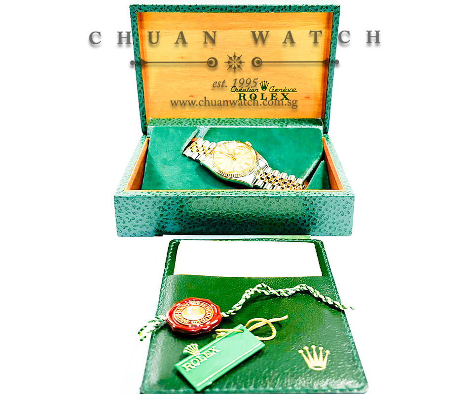 Rolex Vintage Gents' DateJust Two-Tone 36mm 16013 Champagne Linen Index Tritium - Discontinued - Image 4
