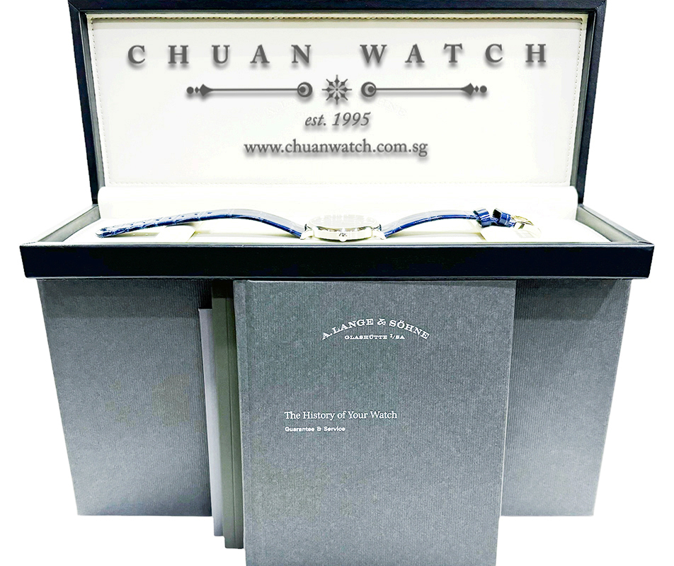 A. Lange & Sohne Saxonia Thin Dark-Blue Gold Flux 'Aventurine' White Gold 39mm 205.086 - Image 4