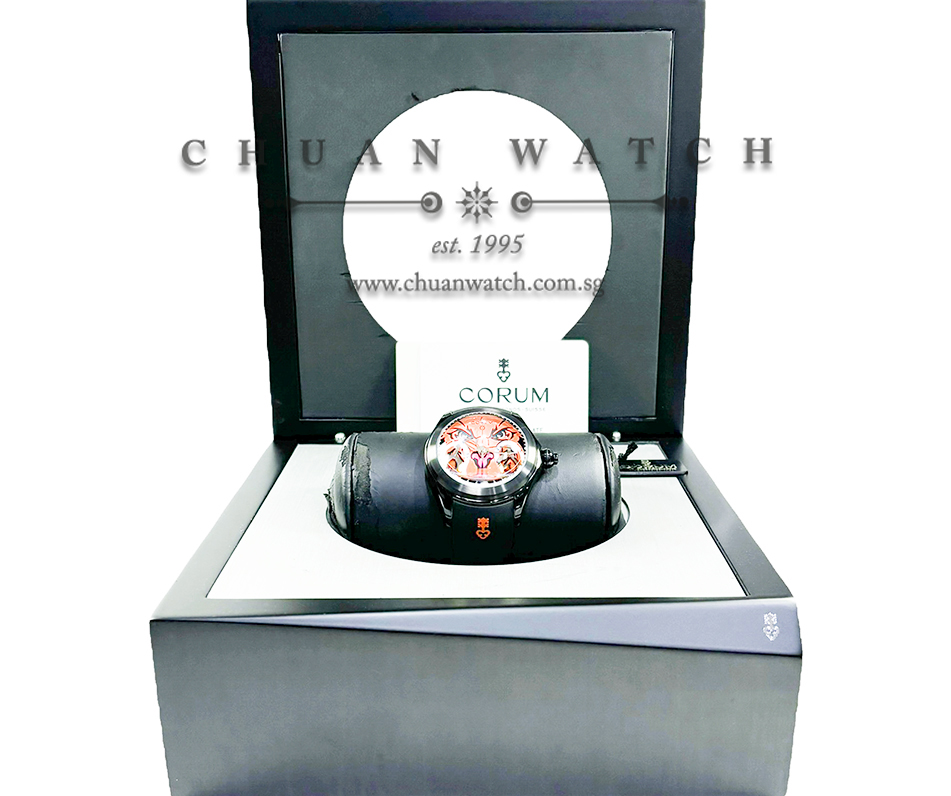 Corum Bubble 47 'Flying Tiger' Monopusher Chronograph PVD-Steel 771.100.95/0371-TI01 (Limited Edition of 88 Pieces Only) - Image 4