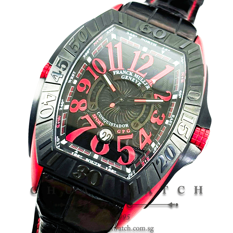 Franck Muller Conquistador Grand Prix Red Ergal 9900 SC DT GPG TT NR ERG Black - Discontinued