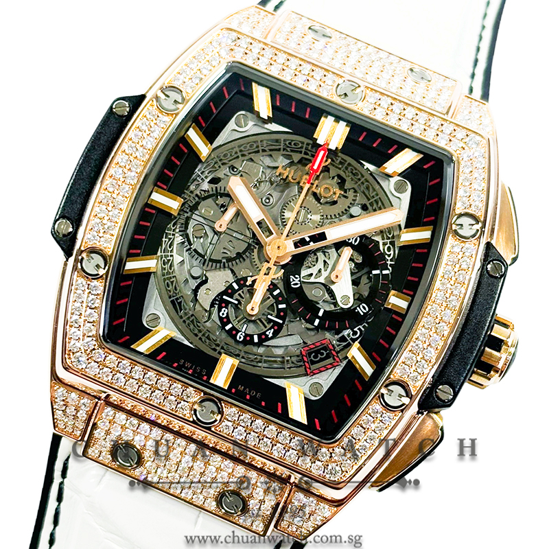 Hublot Spirit Of Big Bang King Gold Pave Diamonds 45mm 601.OX.0183.LR.1704 - Discontinued