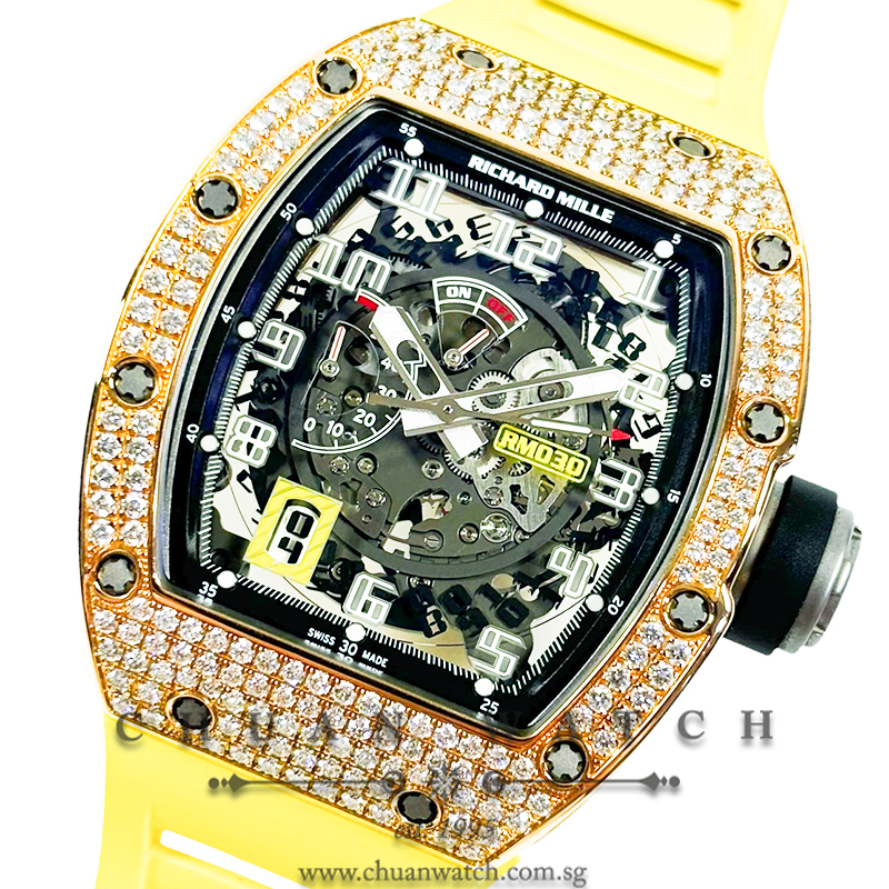 Richard Mille RM030 Rose Gold Titanium MDDS Diamonds - Discontinued
