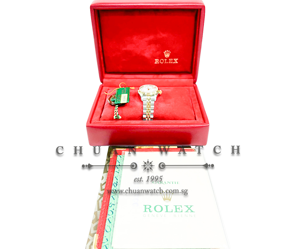 Rolex Ladies' DateJust Two-Tone 26mm 69173 White Roman Tritium - Discontinued - Image 4