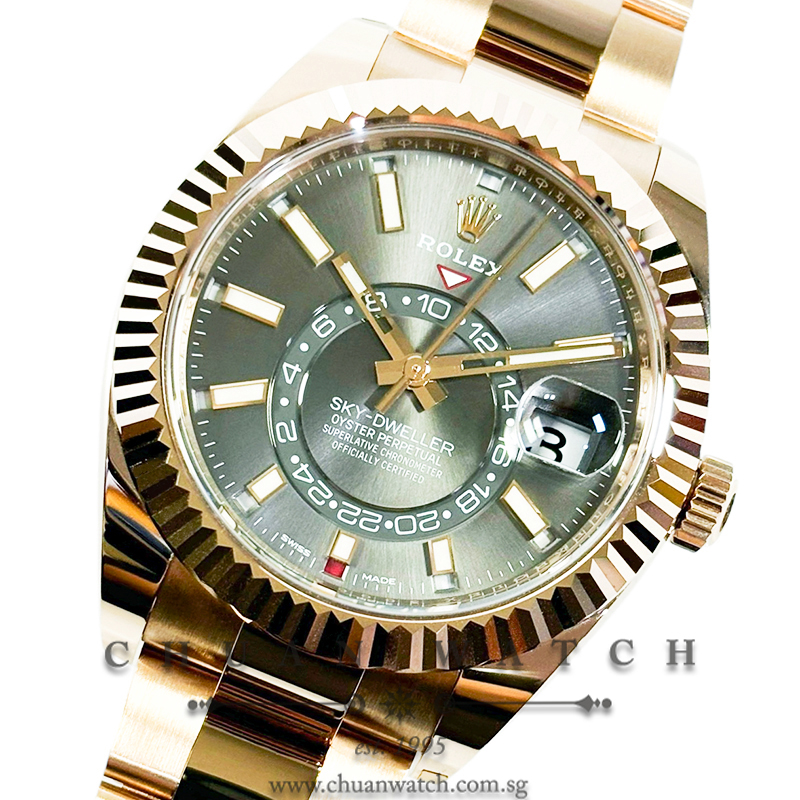 Rolex Sky-Dweller Everose 42mm 326935 Slate - Discontinued