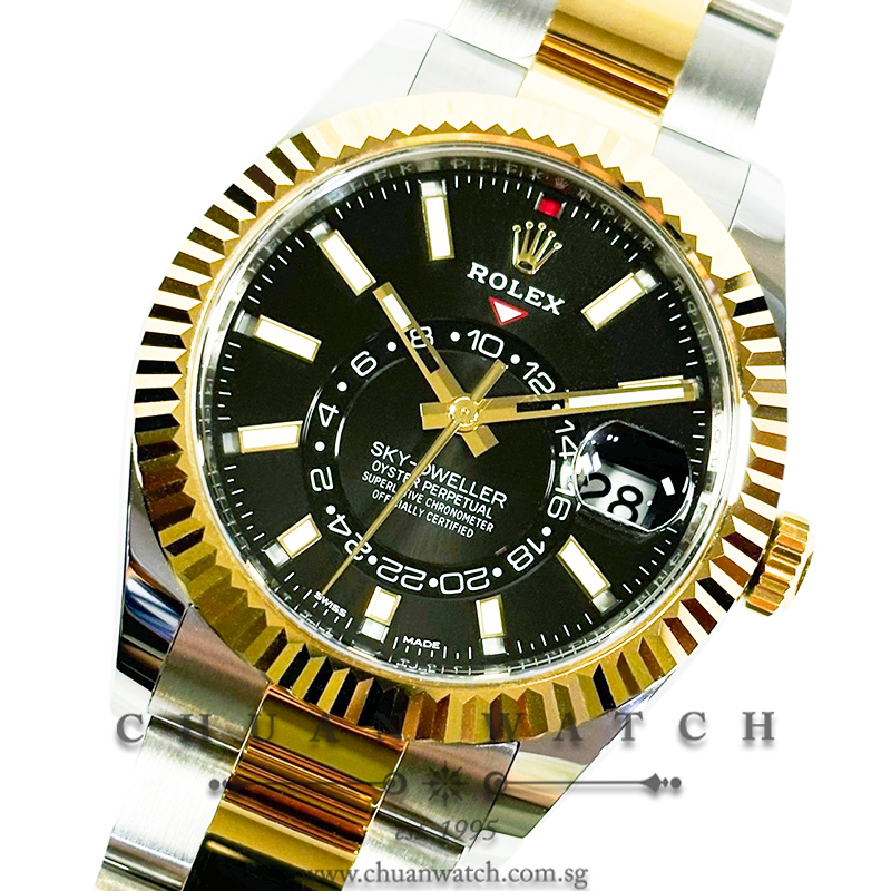 Rolex Sky-Dweller Two-Tone 42mm 326933 Black - Discontinued