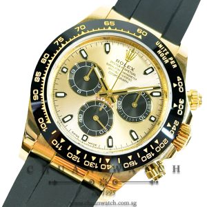 Rolex Cosmograph Daytona Yellow Gold Oysterflex 'YML' 116518LN Golden Black Index - Discontinued