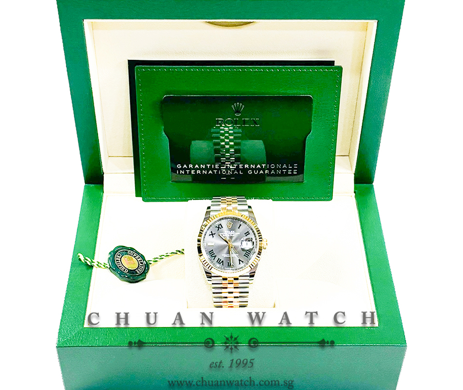 Rolex DateJust 36 Two-Tone 126233 Slate Roman 'Wimbledon' - Image 4