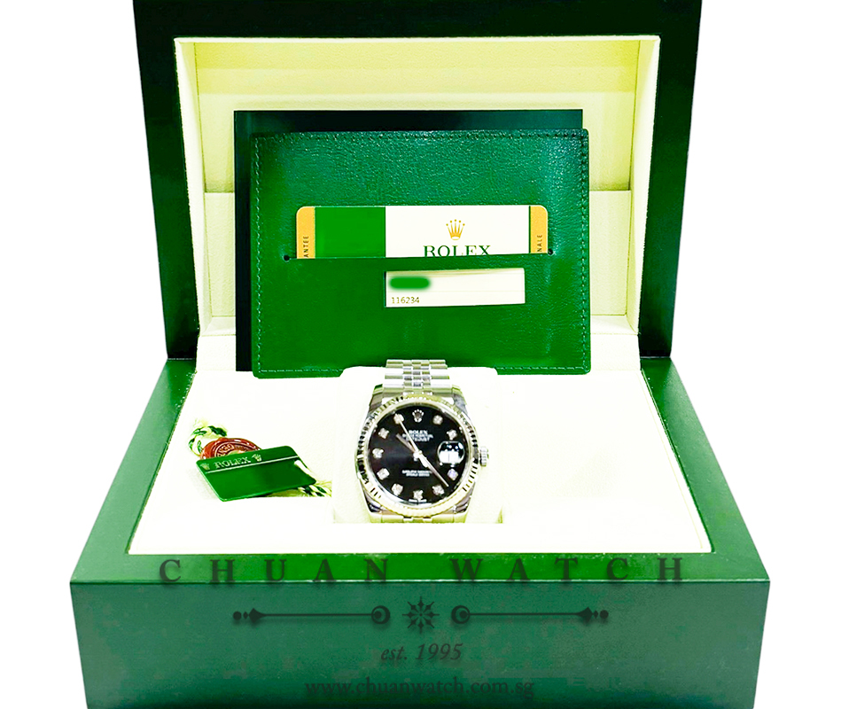 Rolex Gents' DateJust 36mm 116234 Black Diamonds - Discontinued - Image 4