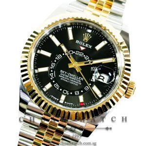Rolex Sky-Dweller Two-Tone Jubilee 42mm 336933 Black